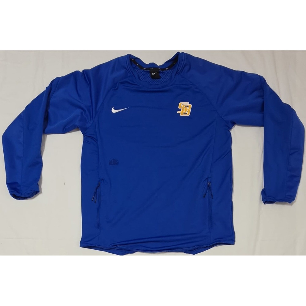 Nike Santa Barbara Spandex Crew Neck Royal Blue Pullover Large - Picture 1 of 6